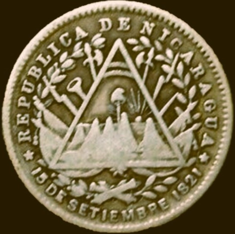 Nicaragua - 10 Centavos 1887 Heaton monnaies monde nicaragua 10 centavos 1887 heaton