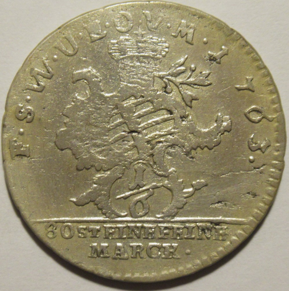 monnaies europe medievale saint empire romain germanique anna amalia 1 6 thaler 1763 duchy of saxe weimar eisenach