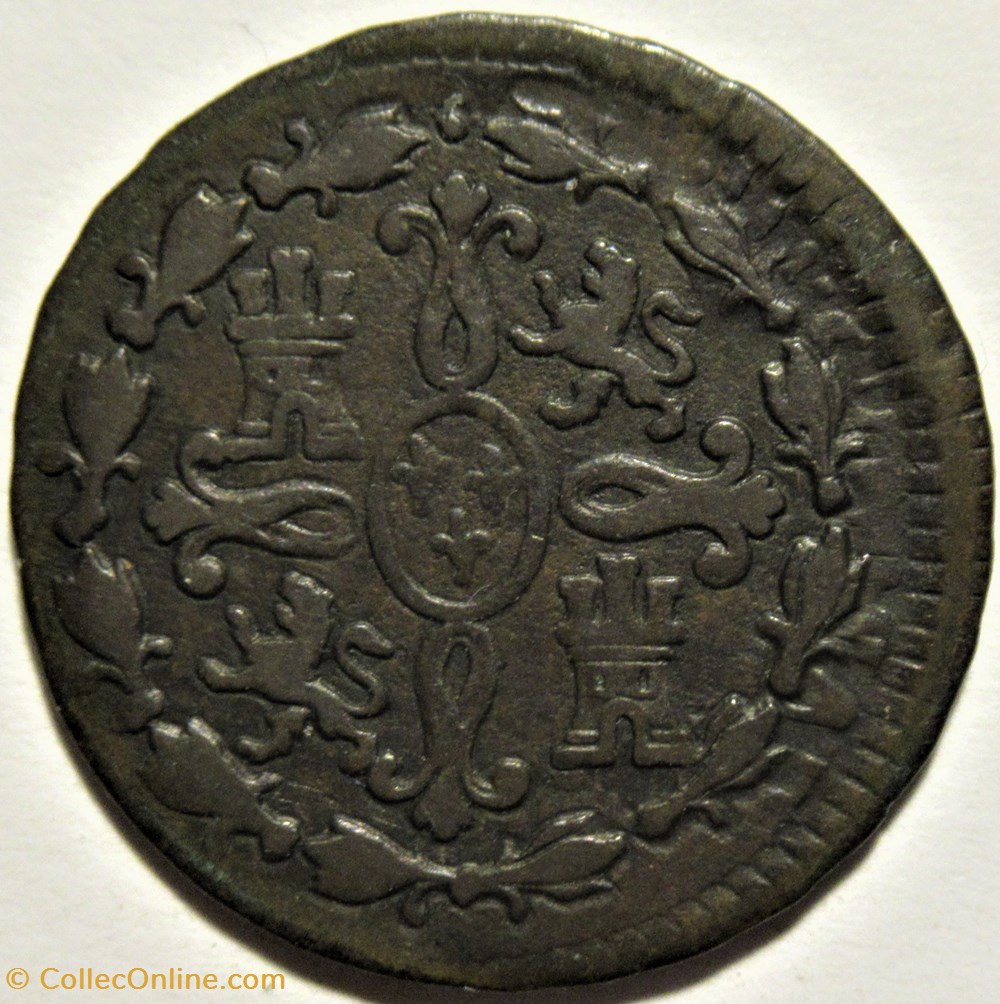 1788 - 2 Maravedis Segovia - Carlos III de España 3 monnaies europe medievale royaume espagne 1788 2 maravedis segovia carlos iii de espana