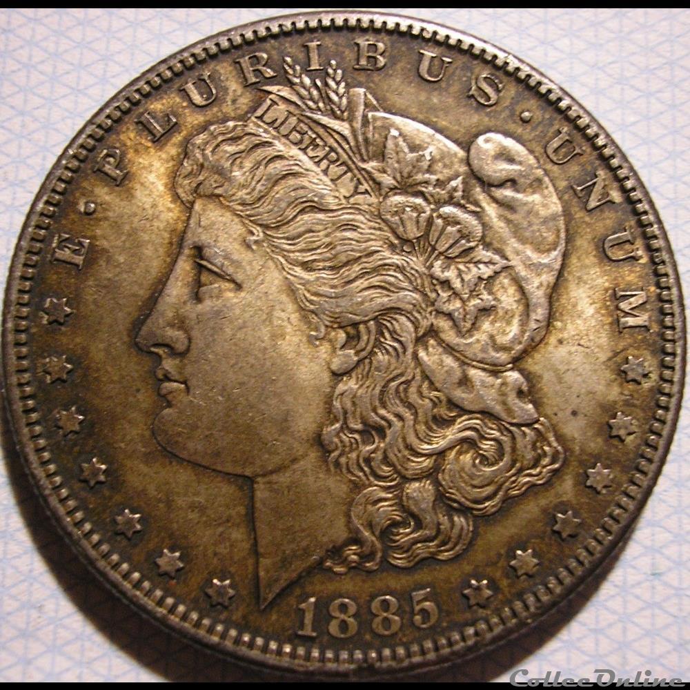 1885 San Francisco Dollar - Repunched Mintmark monnaie monde etat uni 1885 san francisco dollar repunched mintmark