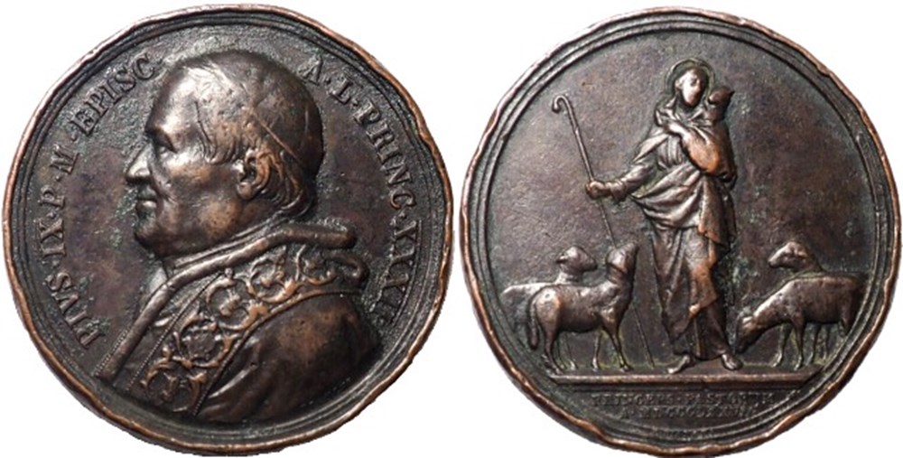 medailles etat de la cite du pope pivs ix episcopal jubilee medal 1877 vatican