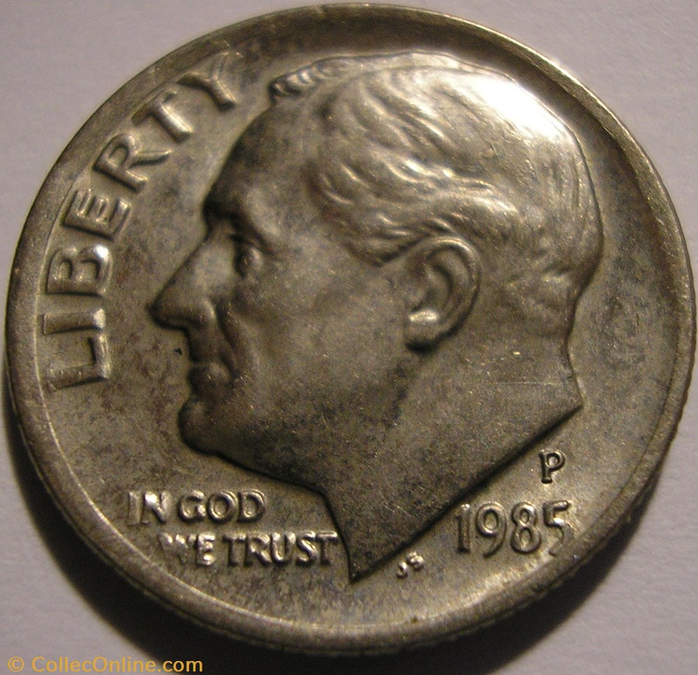 monnaies monde etats unis 1985 dime error