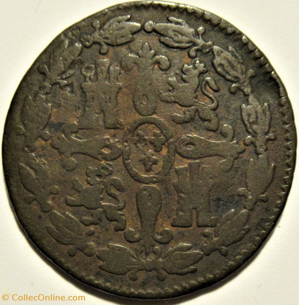 1788 - 4 Maravedis Segovia - Carlos III de España 3 monnaies europe medievale royaume espagne 1788 4 maravedis segovia carlos iii de espana