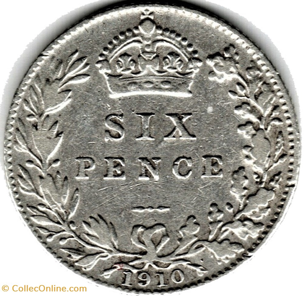 Edward VII - 6 Pence 1910 - United Kingdom monnaies monde royaume edward vii 6 pence 1910 united kingdom