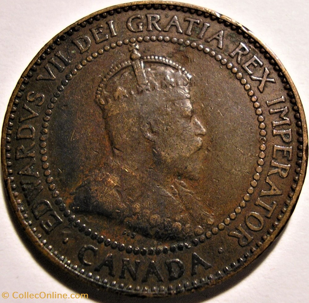 Edward VII - 1 Cent 1908 monnaie monde canadum edward vii 1 cent 1908