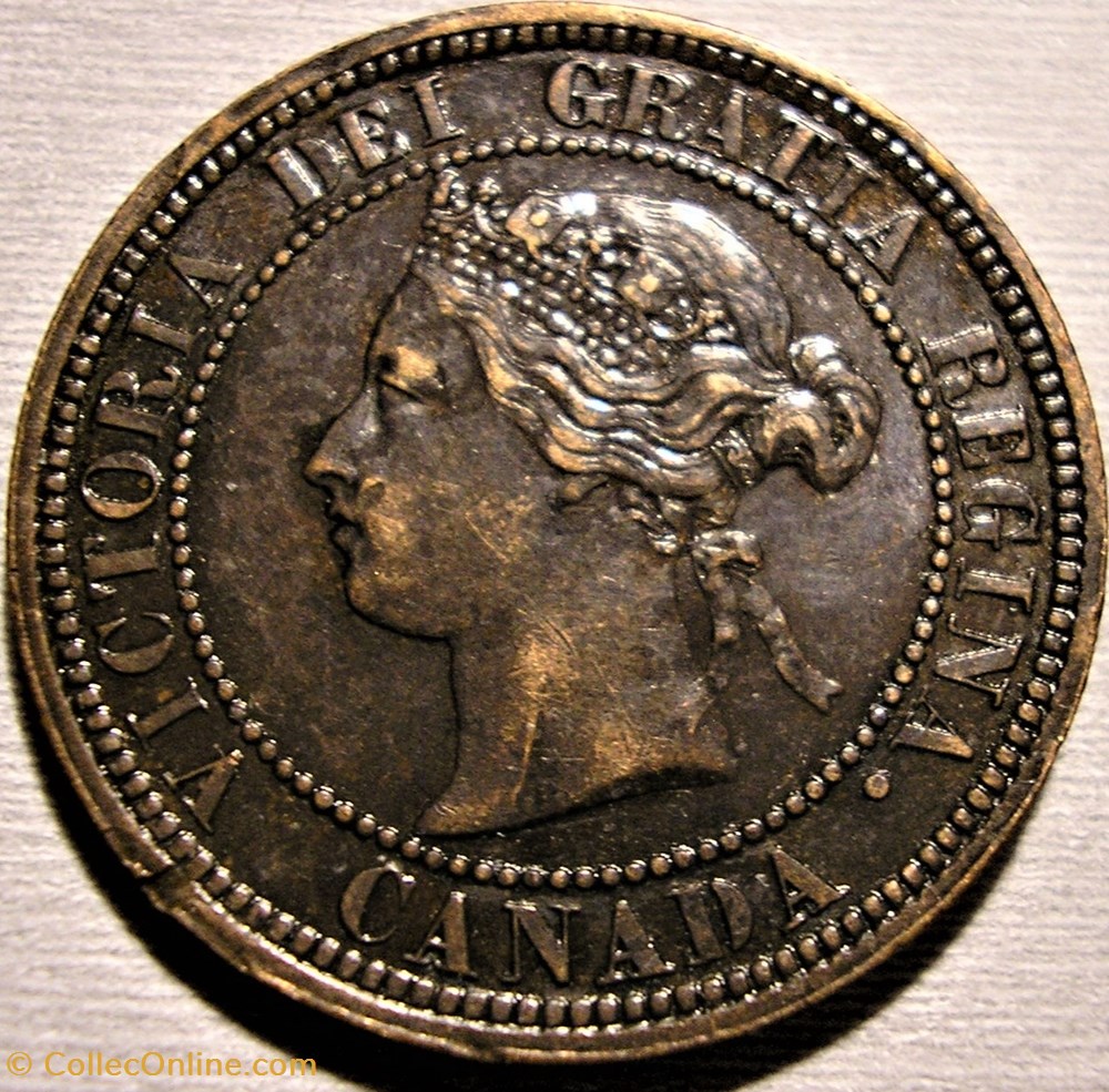 Victoria - One Cent 1876 Heaton (ex.3) monnaie monde canadum victoria one cent 1876 heaton ex 3