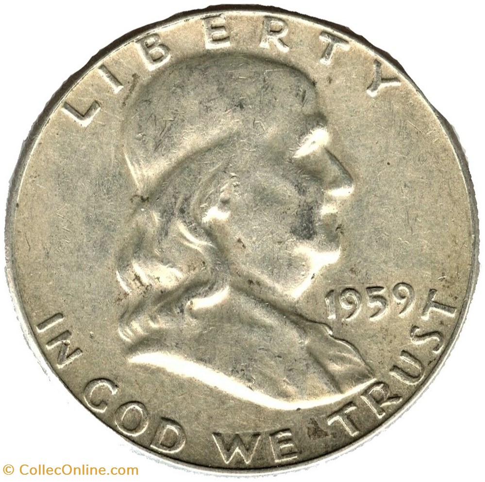 1959 Half Dollar var. (ex.2) monnaie monde etat uni 1959 half dollar var ex 2