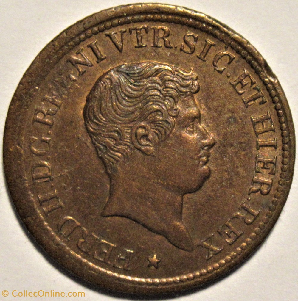 1840 Royaume de Naples, 1½ Tornese- Ferdinando II monnaies europe medievale 1840 royaume de naples 1 tornese ferdinando ii