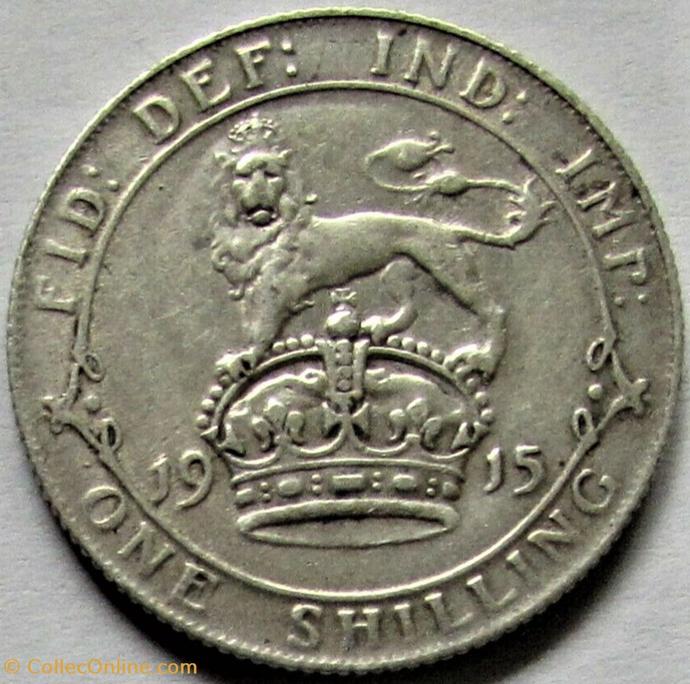 George V - One Shilling 1915 - Great Britain 3 monnaies monde royaume uni george v one shilling 1915 great britain