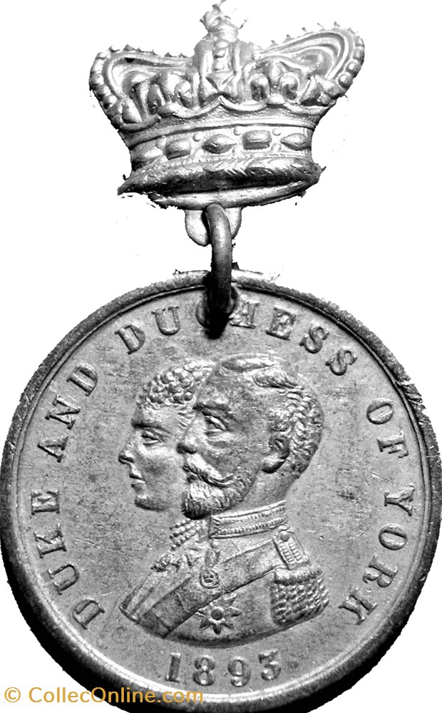 monnaie jeton mereaux george may 1893 marriage medallion uk