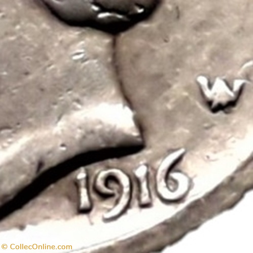 1916 San Francisco Dime - Repunched Mintmark 3 monnaies monde etats unis 1916 san francisco dime repunched mintmark