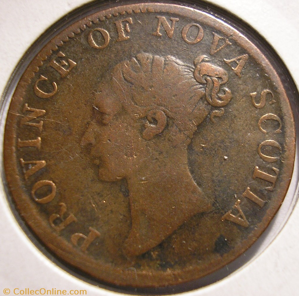Victoria - HalfPenny 1840 - Nova Scotia monnaies monde canada victoria halfpenny 1840 nova scotia