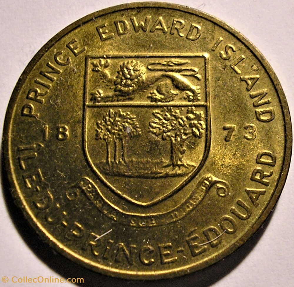Prince Edward Island 1873 (Mule) - Provincial Arms and Flowers 1965-68, Shell Oil Token 3 monnaie jeton mereaux prince edward island 1873 mule provincial arms and flowers 1965 68 shell oil token
