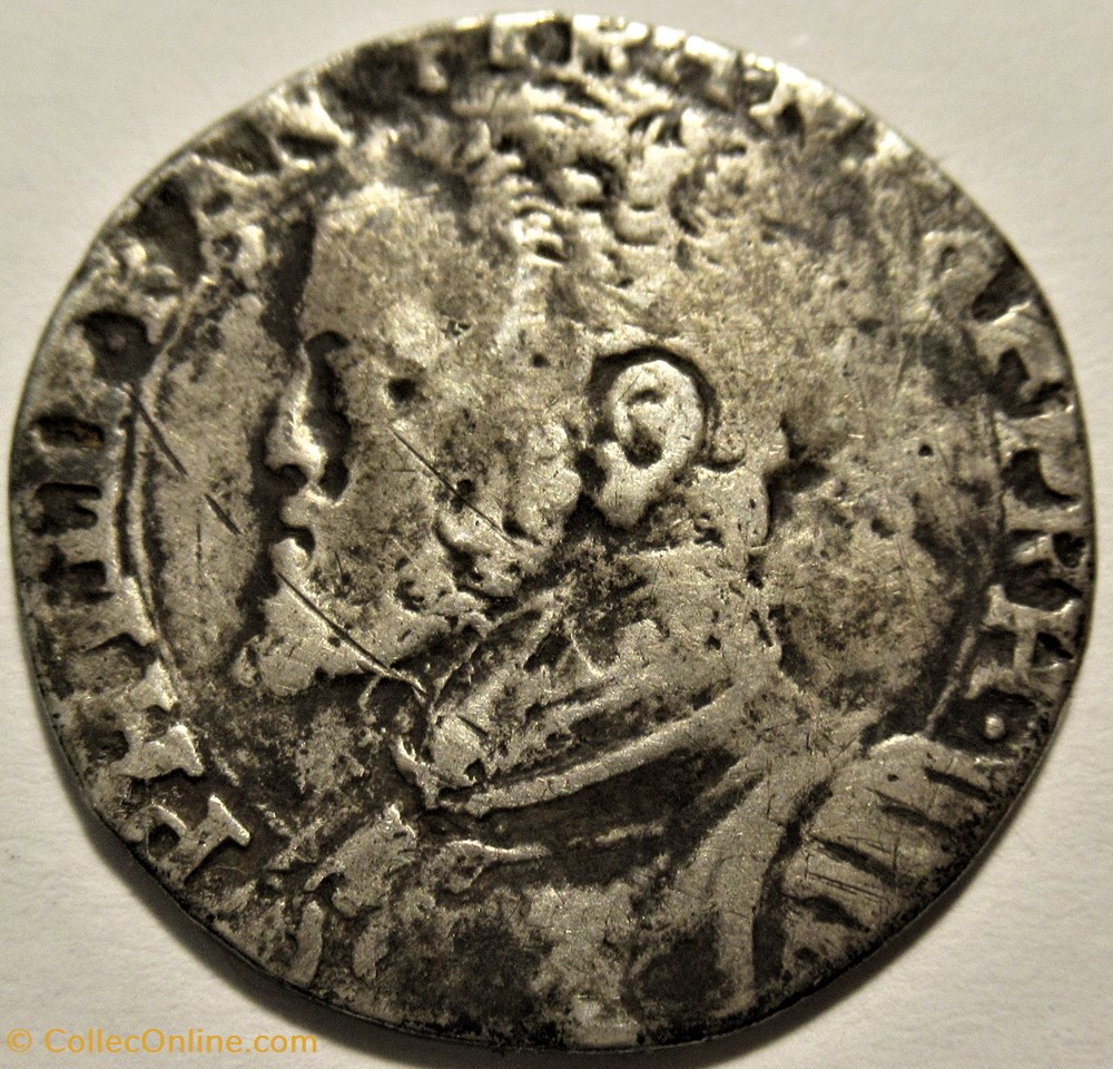 1554-1556 Royaume de Naples, 1 Tari - Filippo II 2 monnaies europe medievale 1554 1556 royaume de naples 1 tari filippo ii