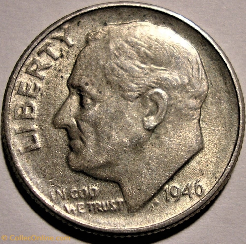 1946 Denver Dime monnaie monde etat uni 1946 denver dime