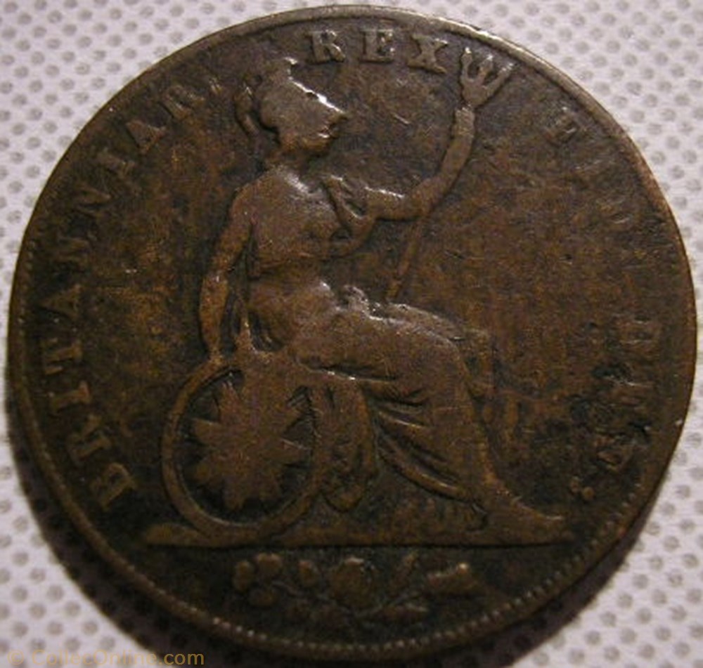 monnaies monde royaume uni george iv half penny 1827 great britain
