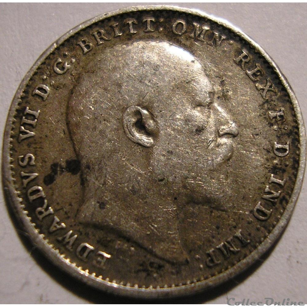 Edward VII - 3 Pence 1908 - United Kingdom monnaie monde royaume edward vii 3 pence 1908 united kingdom