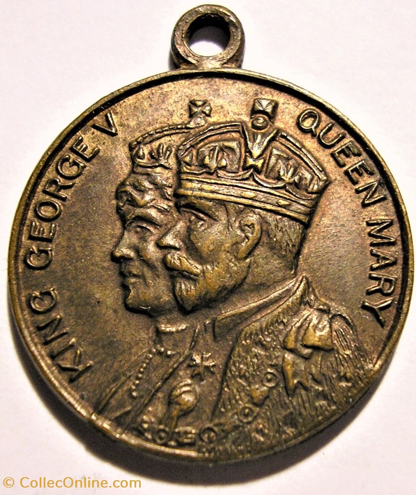 George V & Mary - 1935 Silver Jubilee, UK 2 medaille royaume uni george v mary 1935 silver jubilee uk