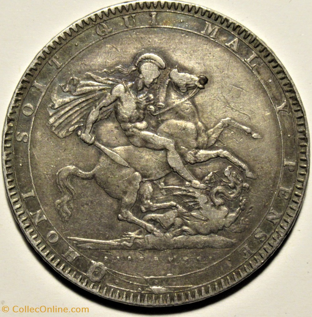 monnaies monde royaume george iii one crown 1819 united kingdom of great britain