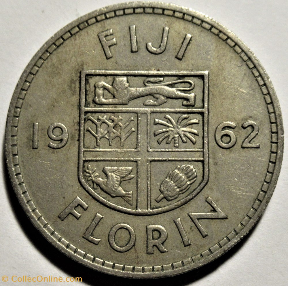 Elizabeth II - One Florin 1962 - Fiji monnaies monde iles fidji elizabeth ii one florin 1962 fiji