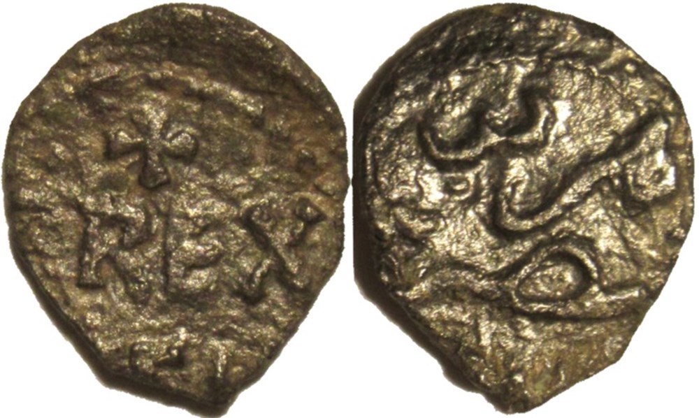 c. 1194 - 1/4 Tercenario, Kingdom of Sicily - Henry VI of Hohenstaufen monnaies europe medievale royaume de sicile c 1194 1 4 tercenario kingdom of sicily henry vi of hohenstaufen