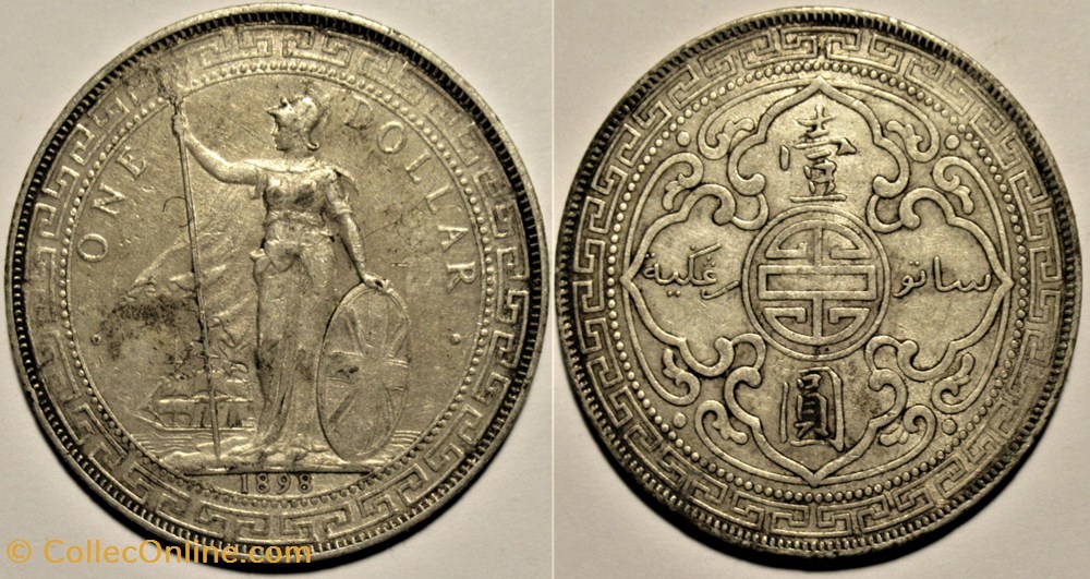 monnaies colonies britanniques victoria one trade dollar 1898 bombay mint
