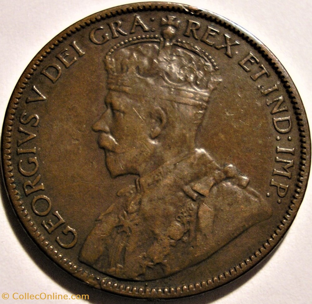 monnaie monde canadum george v one cent 1913 newfoundland