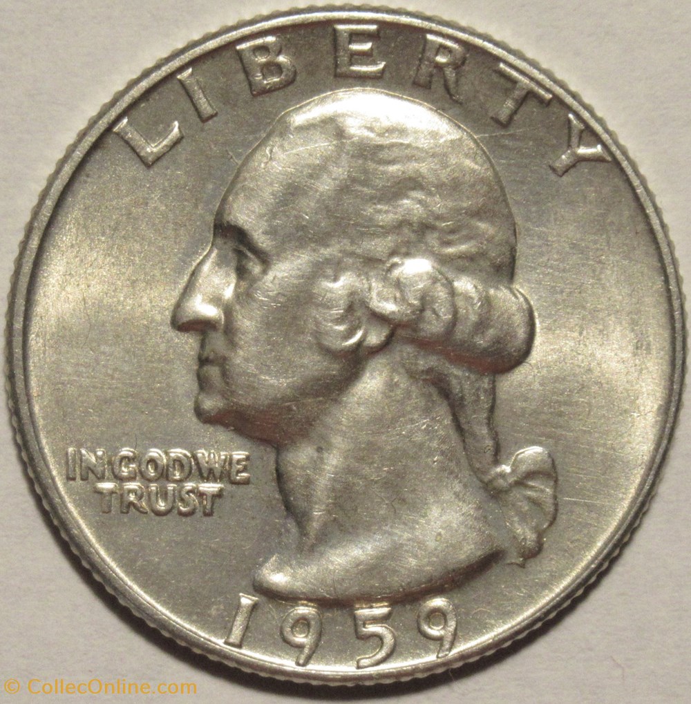 1959 Denver Quarter Dollar monnaies monde etats unis 1959 denver quarter dollar