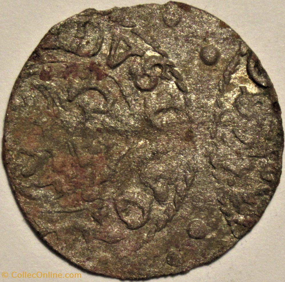Karl XI of Sweden - 1 Solidus Riga, Livonia - Off-center monnaies europe medievale royaume suede karl xi of sweden 1 solidus riga livonia off center