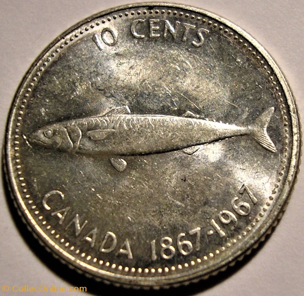 monnaie monde canadum elizabeth ii 10 cents 1867 1967 centenary of confederation