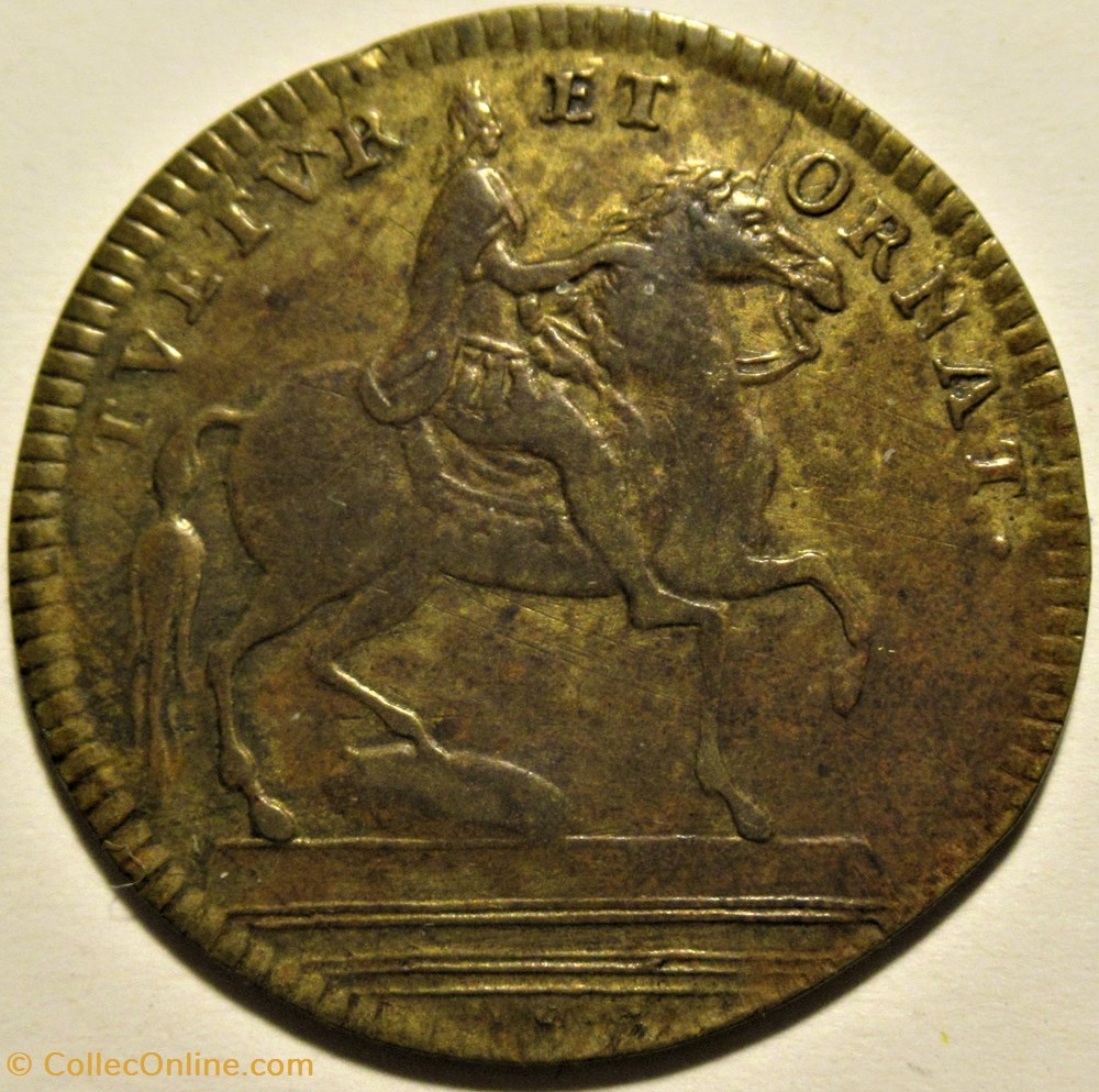 Louis XIV - Jeton c.1705 - Statue Équestre - Ville de Paris 2 monnaies paranumismatique jetons poids louis xiv jeton c 1705 statue equestre ville de paris