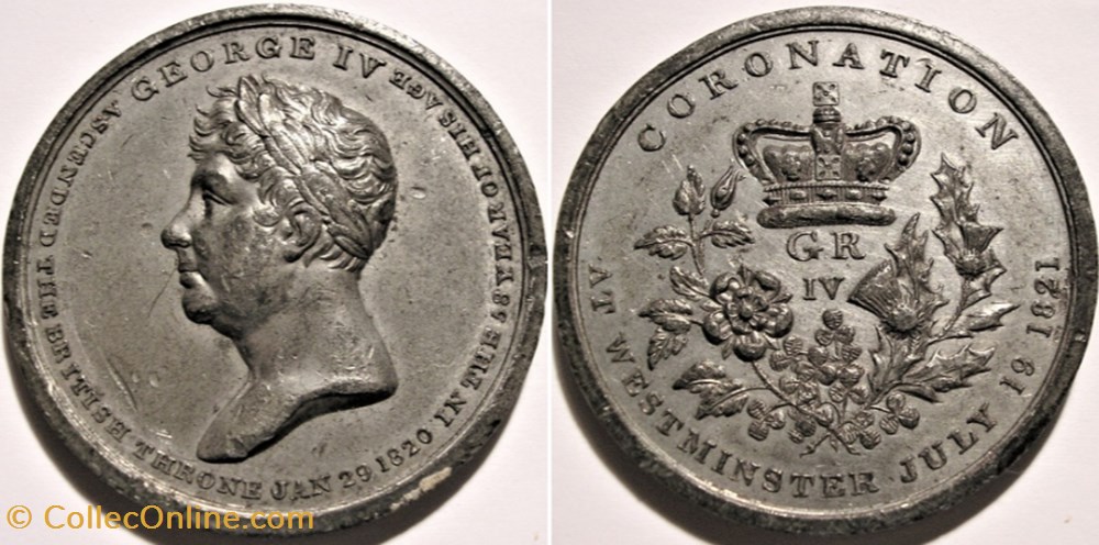 medaille royaume uni george iv coronation medal 1821 at westminster great britain