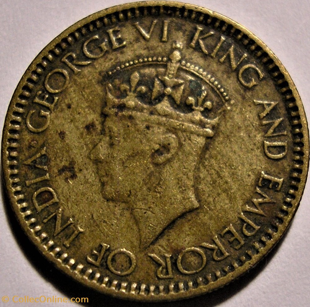 George VI - 25 Cents 1943 - Ceylon / Sri Lanka monnaie monde george vi 25 cents 1943 ceylon sri lanka