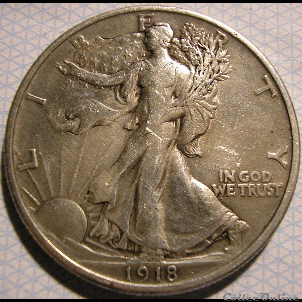 monnaie monde etat uni 1918 half dollar