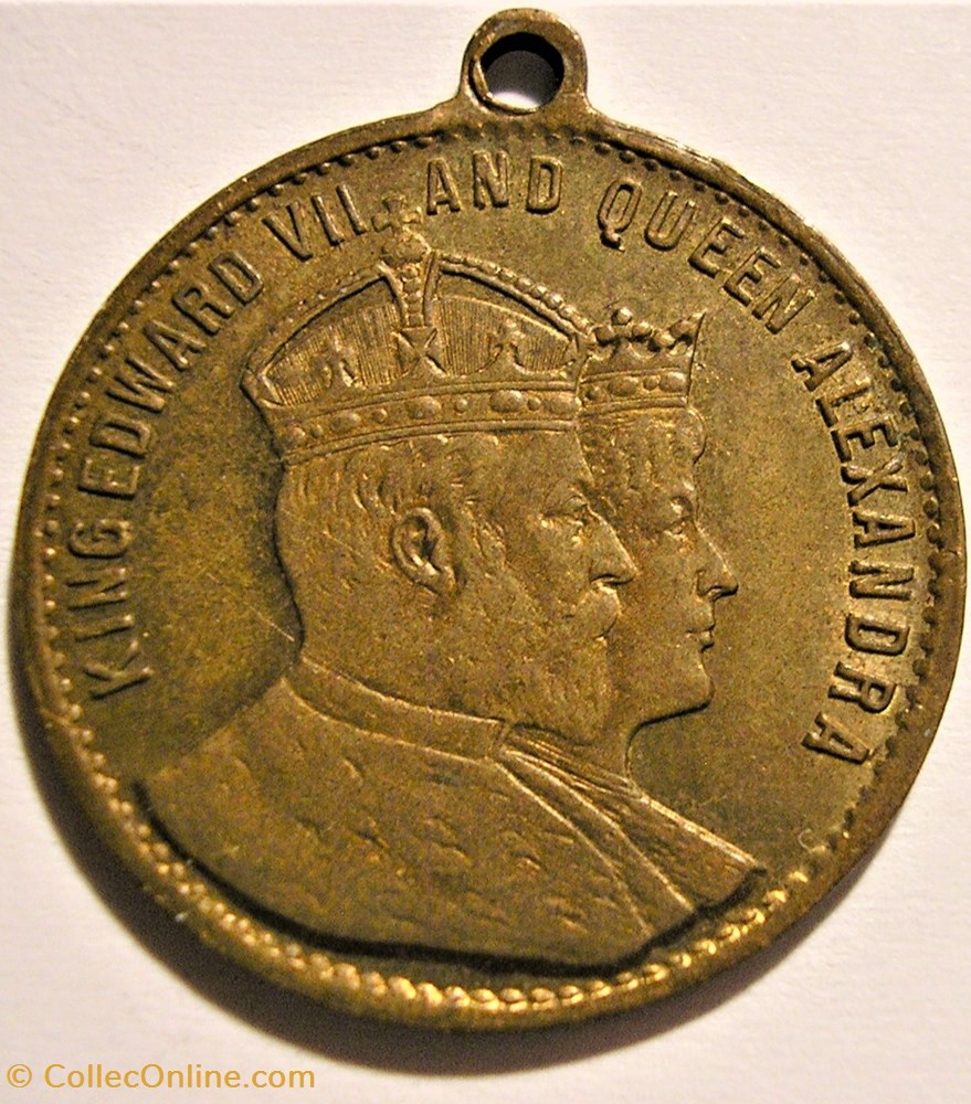 Edward VII & Alexandra - Medalet Coronation 1902 2 medailles royaume uni edward vii alexandra medalet coronation 1902