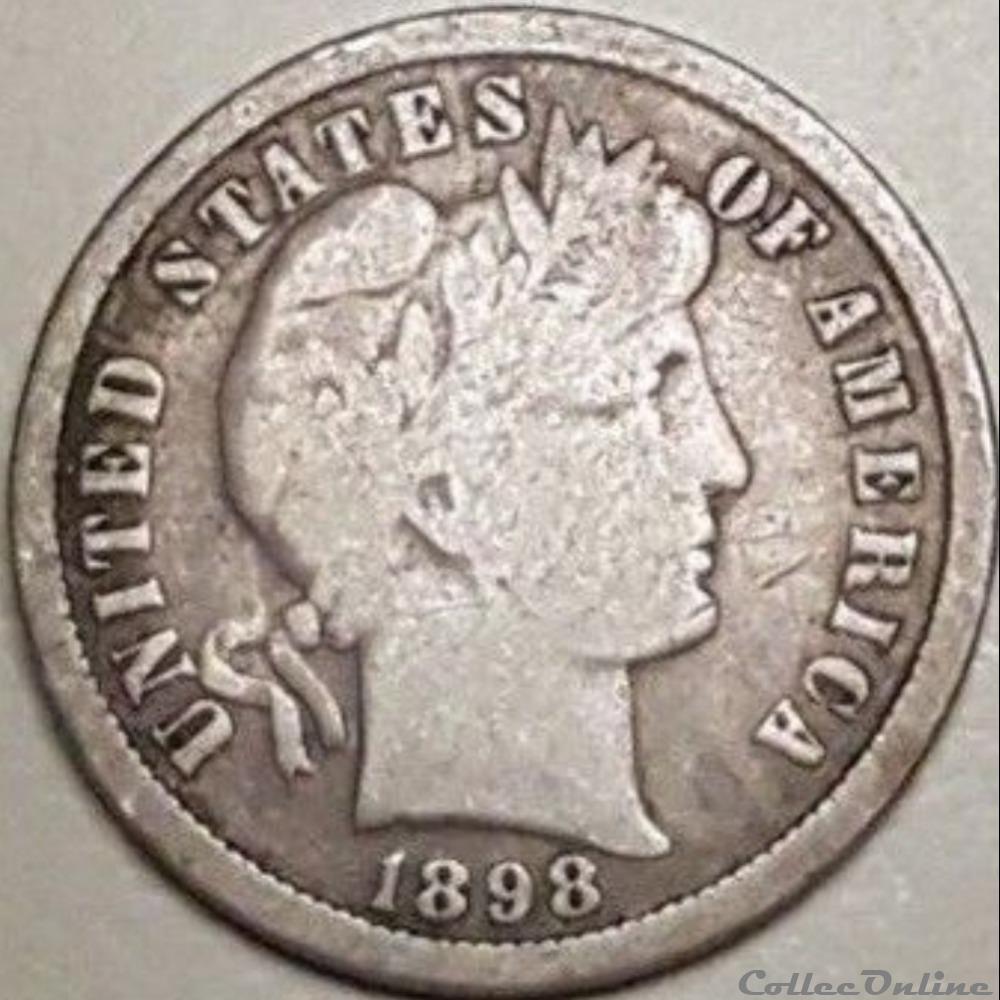 1898 Dime monnaies monde etats unis 1898 dime