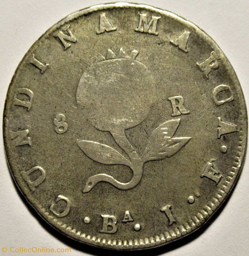 8 Reales 1821 - Cundinamarca, Bogotá, Gran Colombia 3 monnaies monde colombie 8 reales 1821 cundinamarca bogota gran colombia
