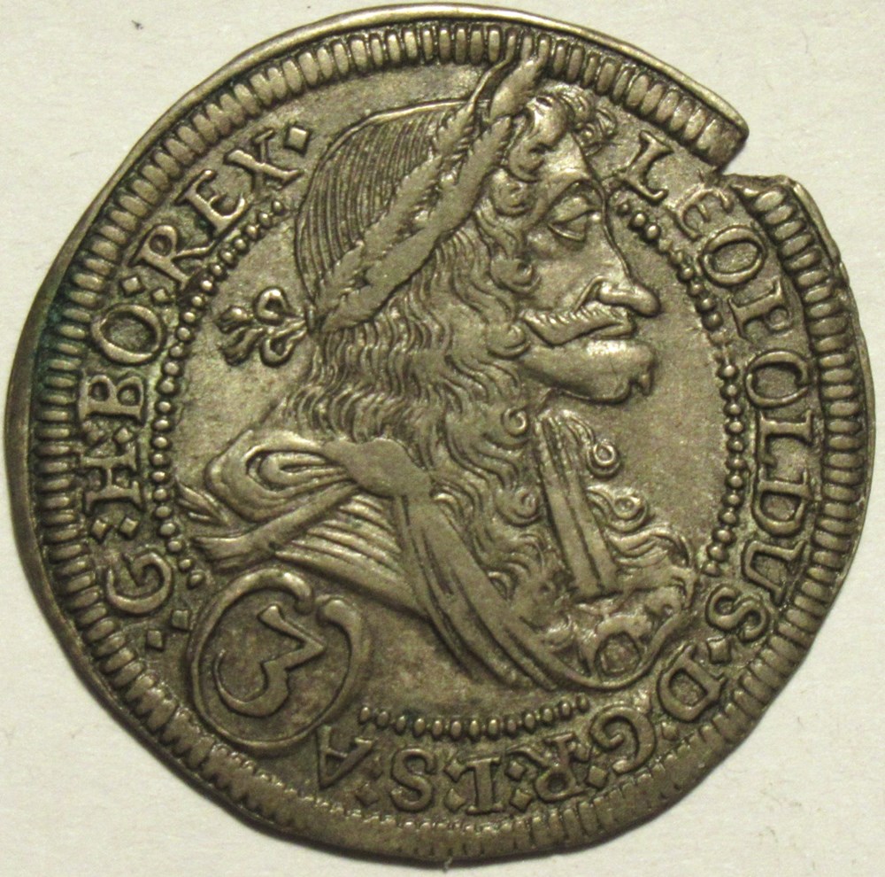 1703 Graz, 3 Kreuzer - Leopold I Austrian Empire monnaies europe medievale saint romain germanique 1703 graz 3 kreuzer leopold i austrian empire