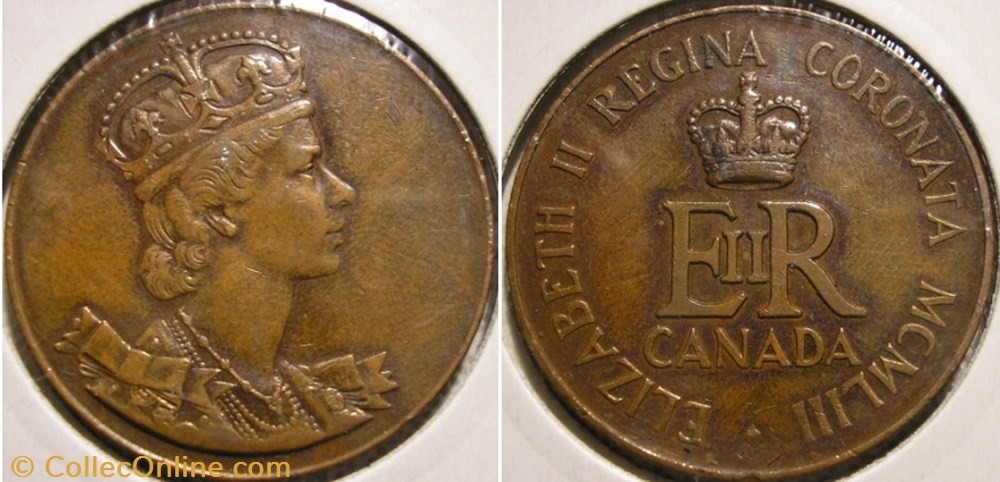 medaille canadum elizabeth ii uk 1953 coronation medal canada