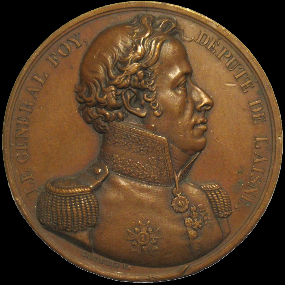 Général Maximilien Sébastien Foy - Député de l'aisne 1819-1825 medailles france restauration general maximilien sebastien foy depute de aisne 1819 1825