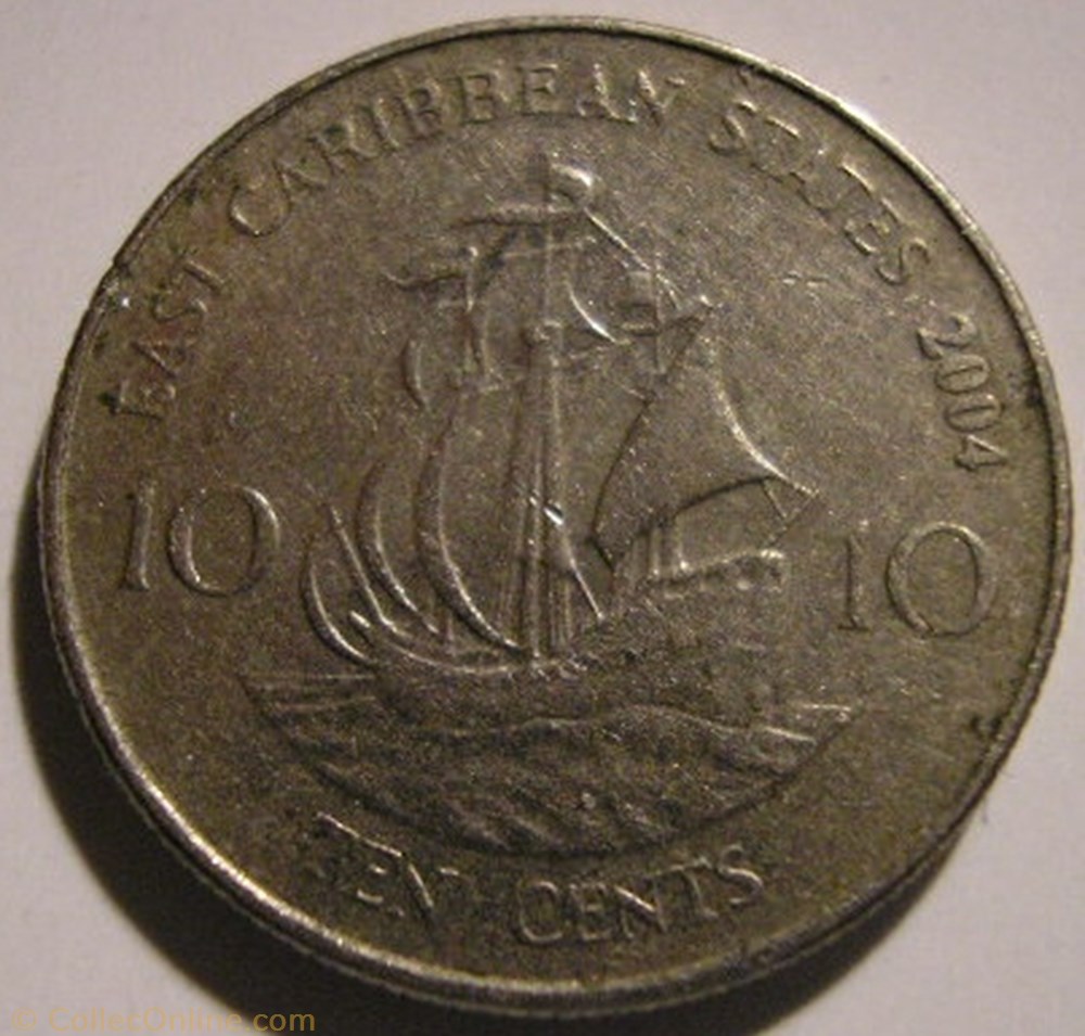 Elizabeth II - 10 Cents 2004 - Eastern Caribbean States monnaie monde saint christophe niefe elizabeth ii 10 cents 2004 eastern caribbean states
