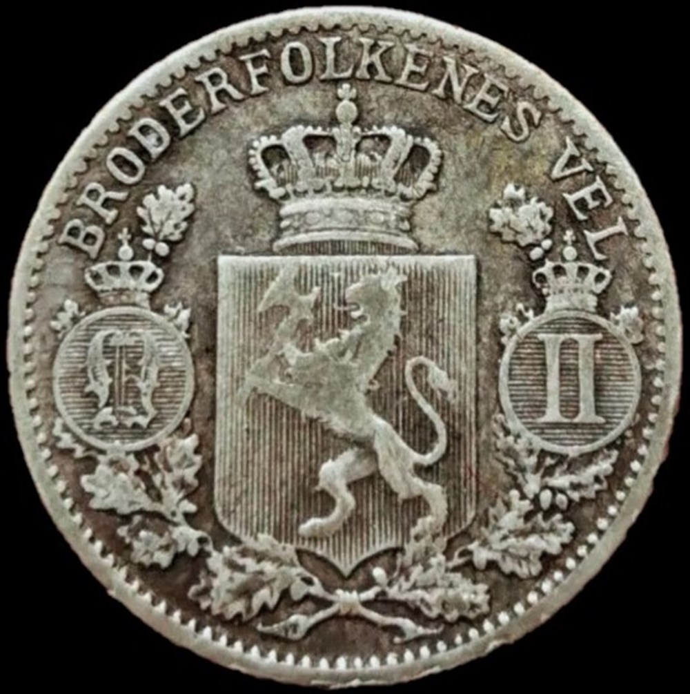 Oskar II - 25 Øre 1899 Norway monnaies monde norvege oskar ii 25 re 1899 norway