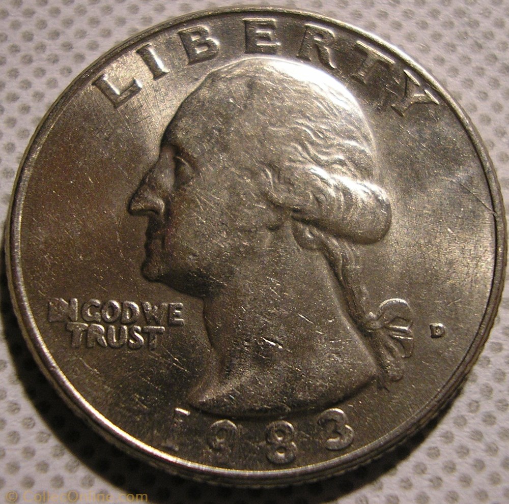 1983 Denver Quarter Dollar (var.) monnaie monde etat uni 1983 denver quarter dollar var