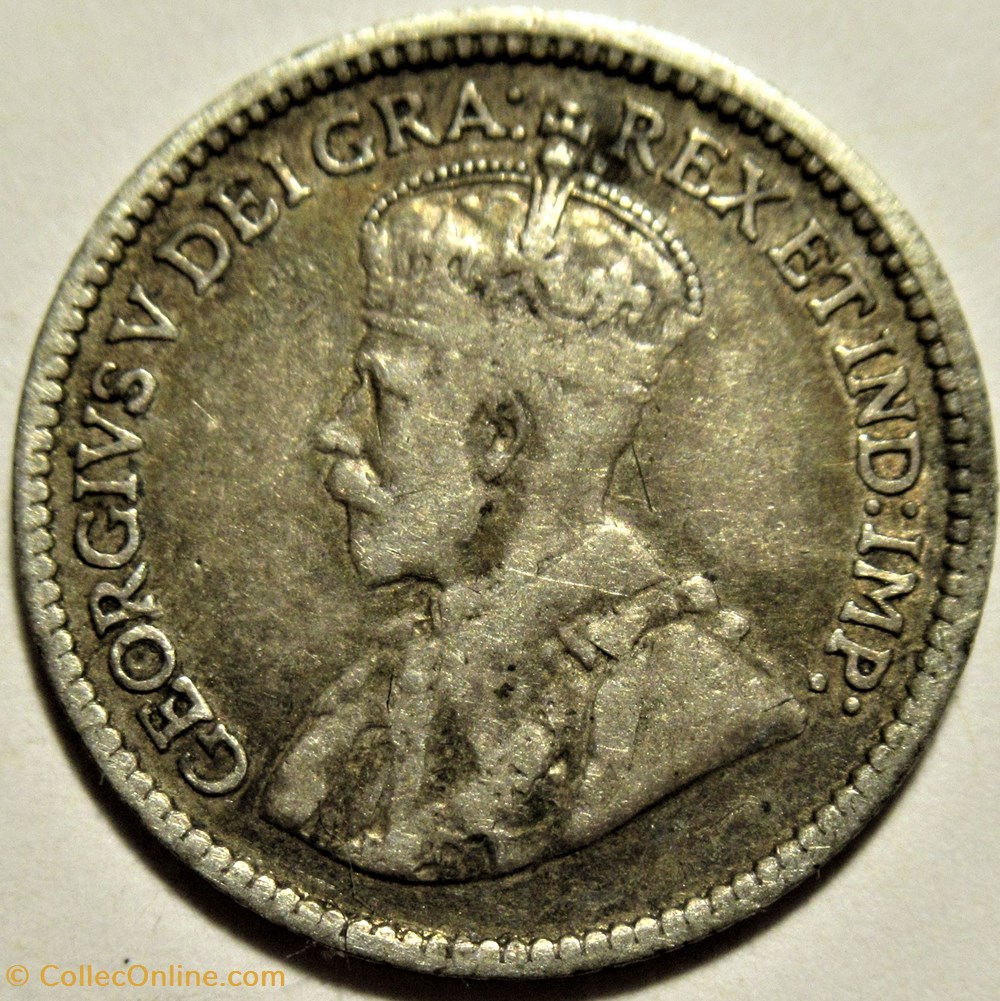 George V - 5 Cents 1912 (ex.2) 2 monnaies monde canada george v 5 cents 1912 ex 2