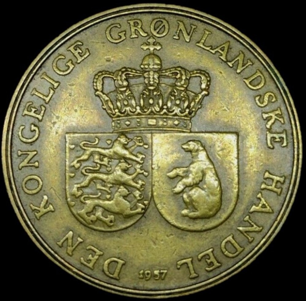 monnaies colonies danoises frederik ix of denmark 1 krone 1957 greenland