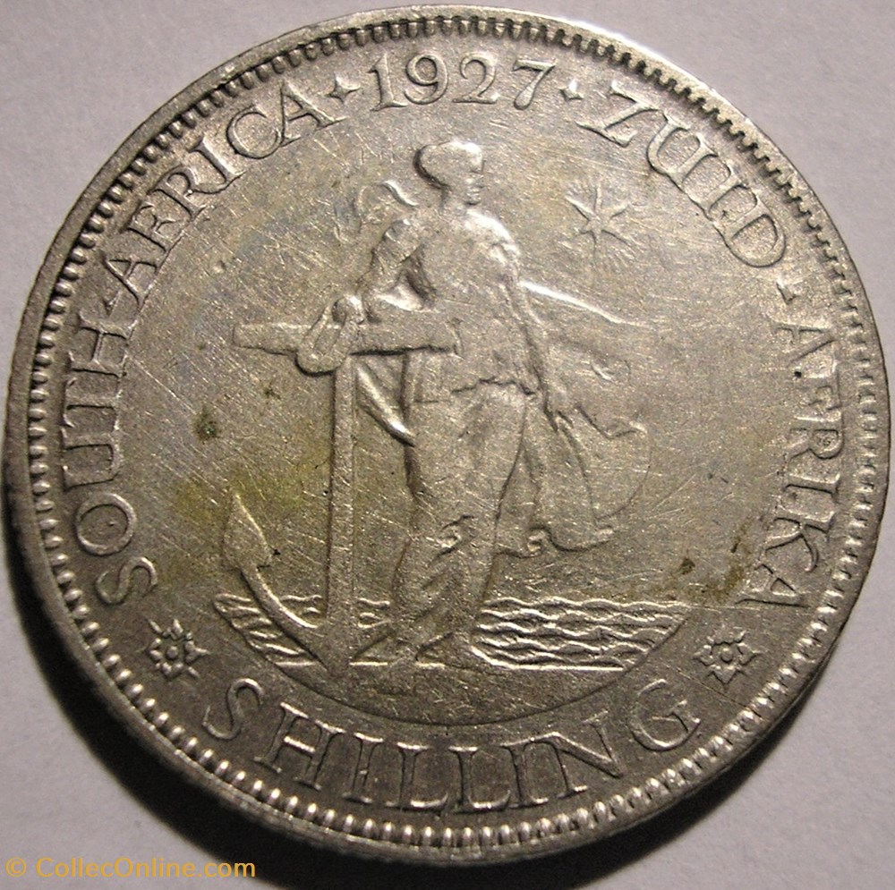 George V - One Shilling 1927 - South Africa monnaies monde afrique du sud george v one shilling 1927 south africa