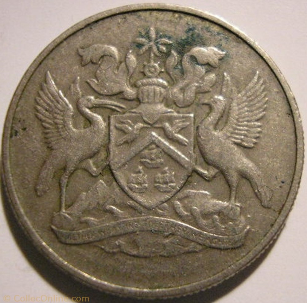 Elizabeth II - 25 Cents 1972 - Trinitad & Tobago monnaie monde trinite elizabeth ii 25 cents 1972 trinitad tobago