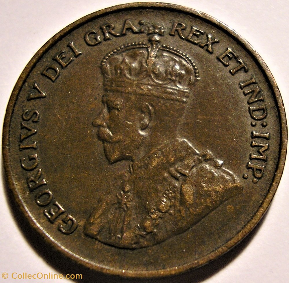 George V - 1 Cent 1933 monnaie monde canadum george v 1 cent 1933
