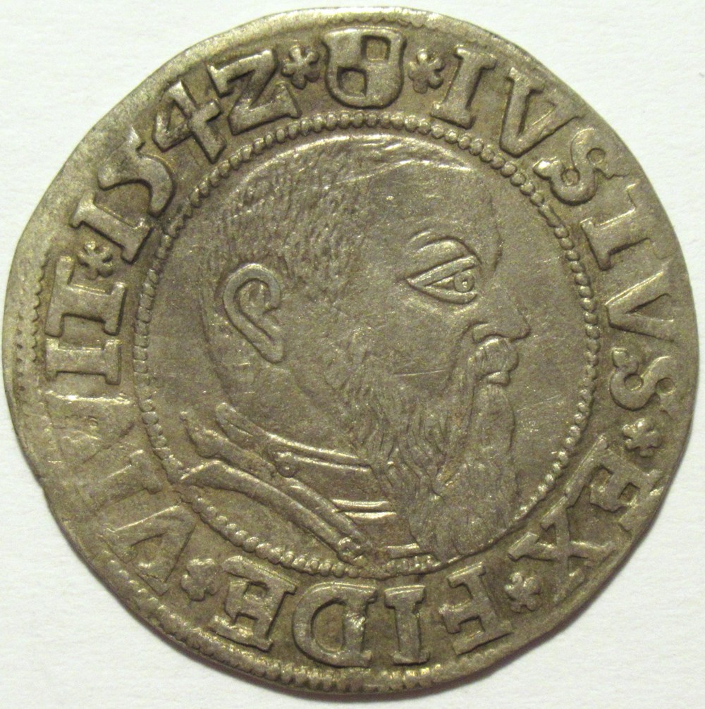 monnaies europe medievale saint empire romain germanique albrecht i 1 groschen 1542 duchy of prussia