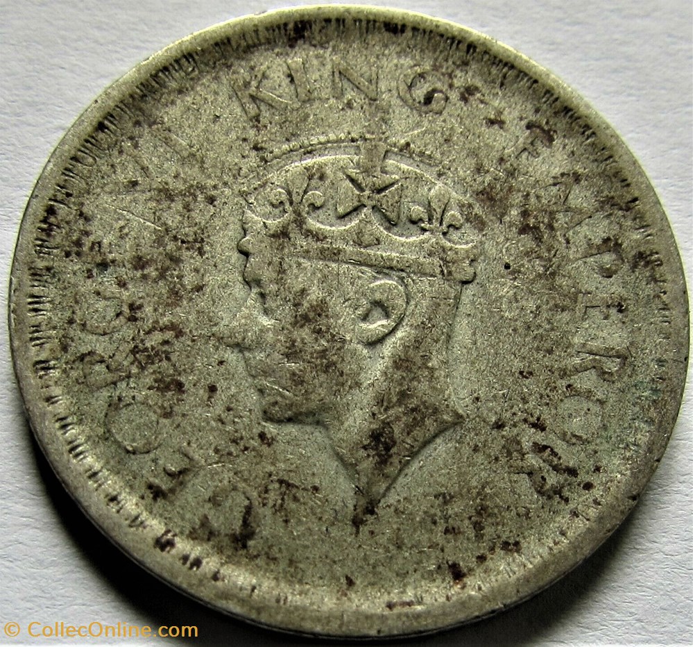 George VI - Half Rupee 1944 Lahore - British India monnaies monde inde george vi half rupee 1944 lahore british india